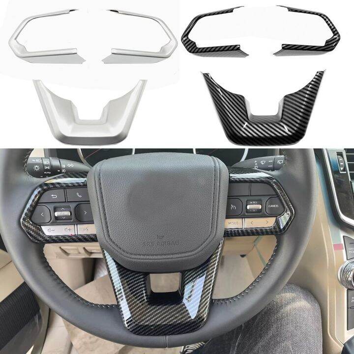 Car Steering Wheel Covers Trim Sticker For Toyota Land Cruiser 300 ...