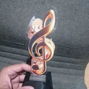 Piala Lomba karoke menyanyi musik akrilik juara BEBAS DESIGN "costum" (bisa satuan) Trophy Lengkap Stiker BEBAS DESIGN design sticker dan free sticker DESIGN TERSEERAH