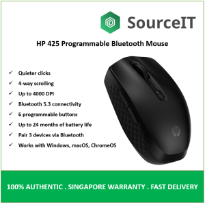 HP 425 Programmable Wireless Bluetooth Mouse | Multi Device Connection | Multi Surface Tracking