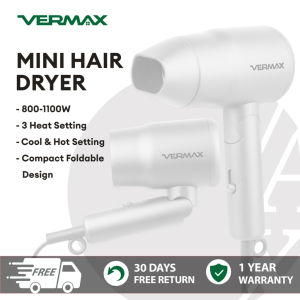 VERMAX Hair Dryer 1000w Blue Light Hydrating Ions Quick Drying Blower 3-level Hot Switch Hair Dryer Blower