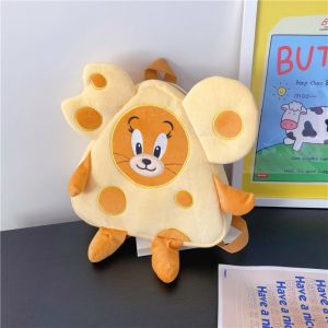 CUTE DIY สไตล์เพรพพี้ กระเป๋าเป้ผ้าทอมกับเจอร์รี่ การ์ตูนลายการ์ตูน อะนิเมะ กระเป๋านักเรียนน่ารักๆ นุ่มนุ่มๆ ของเล่นตุ๊กตาผ้า กระเป๋านักเรียนลายการ์ตูน สำหรับผู้หญิง