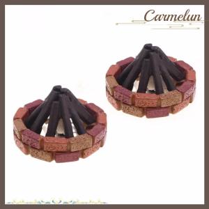 [Carmelun] 1:12 Dollhouse Miniature LED Bonfire Camping Scene Model Decor Toy Doll House Accessories
