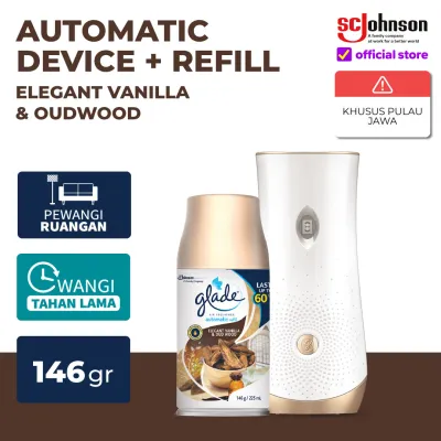 Paket Glade Matic Device + Gratis Refill Vanilla & Oudwood 225ml