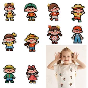 MUNCHX Cartoon Embroidered Patches DIY Style Handmade Iron On Patches Clothes Decor Iron On Sew Embroidery Badge Patches Boy Girl