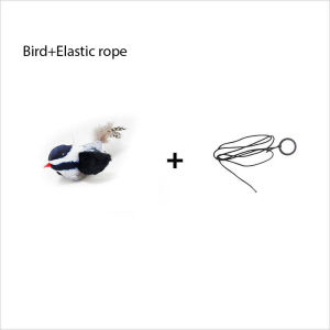 Simulation Bird Cat Toy Chirping Birds Interactive Cat Toys Real-Life Bird Battery Powered Play and Squeak Cat Toys for Kitten Indoor Outdoor Feather Bird Interactive Toys