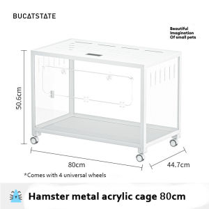 Bucatstate【80/100/120CM】Hamster Cage/Quail Cage/Small Animal/Double Door /with wheel