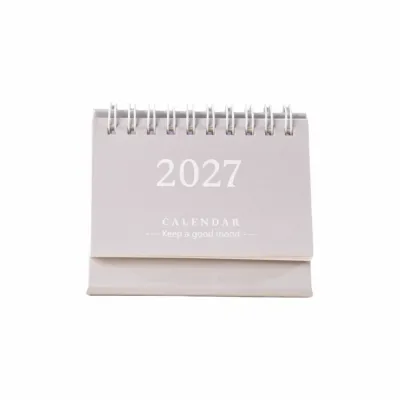GLOSSTEN Mini 2027 Desk Calendar Standing Coil Standing Calendar Gifts Flip Calendar Home Office