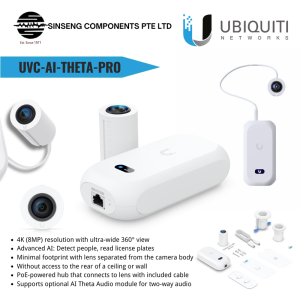 Ubiquiti Unifi UVC AI Theta Pro CCTV IP Camera 4K Quad-core Resolution with Ultra-wide 360° (1 Year Singapore Distributor Warranty)