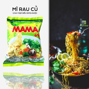 Thùng mì chay rau củ MAMA Thái Lan chay - 30 gói 60gr - MAMA instant noodles vegatables