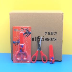 ABS Animel Cartoon Stainlees Steel Safety Cover Cutter Kids Colorful Scissor Plastic Handle Rustproof Easy Grip安全轻便剪刀