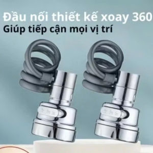 Đầu vòi rửa chén có dây lò xo kéo dài tăng áp 3 chế độ Đầu vòi nước nối dài mạ Crôm