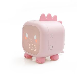 ***READY STOCK*** Dinosaur Bed Table Led Light Alarm Clock Electronic USB Sound Control Rabbit Night Lamp Desk Clock Dec