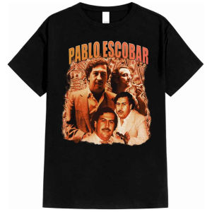 Baju Kaos Atasan PABLO ESCOBAR Kaos Distro Bahan 24s tebal