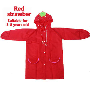 As PVC+ Waterproof Polyester For Children Boys Girls Primary School Student Rainwear Rain Gear Cartoon Kids Raincoat Poncho {3-8 yrs}