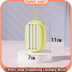 [Ready Stock] 2-IN-1 Multi-function Auto Soap Dispenser Clothes Cleaning Brush Household Laundry Shoes Berus Baju Kasut 多功能洗衣刷滚轮起泡
