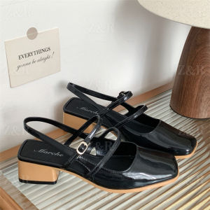 Z&R Store Mary Jane Jelly Sandals – 4cm Chunky Heel Adjustable Lock Y2K-Inspired Comfort in Bold Rubber Style