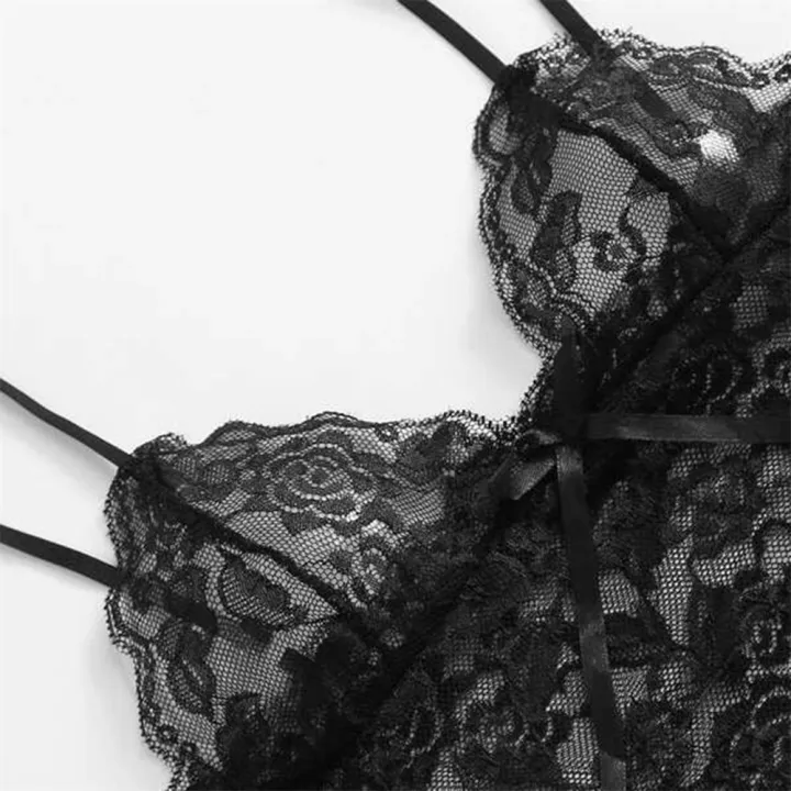 Three Point Bra Sexy Bra Set Lace Suspenders Three-point Lingerie Buy 1 Pcs Black Bra ...
