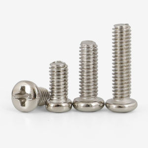 M1 M1.2 M1.4 M1.6 Nickel Plated Carbon Steel Cross Phillips Round Pan Head Screw Bolt