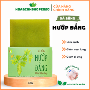[CHÍNH HÃNG] Xà Phòng Mướp Đắng HTX Sinh Dược xông bông thiên nhiên mát da giảm mụn-110g