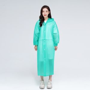 มี 9 สี เสื้อกันฝน EVA ชุดกันฝน เสื้อกันฝนผู้ใหญ่ เสื้อกันฝนเกาหลี Rain coats เสื้อกันฝนแฟชั่น กันน้ำ แบบหนา คุณภาพดี เสื้อกันฝนแบบยูนิเซ็กซ์ 140 กรัม