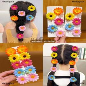 [COD] Modingdue 10Pcs Sweet Flower Hairpins Colorful Sunflower Side Bangs Clips Suitable For Daily Use As Hair Accessories Gifts