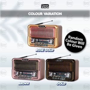 Vintage Rechargeable Radio FM SW AM Bluetooth USB TF Card MP3 Speaker Player TWS Wireless High Bass Portable 收音机 Golon