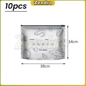 HB 10Pcs/Pack Aluminum Foil Food Bag Leakproof Freezer Kitchen Fresh-keeping Reusable Bags
