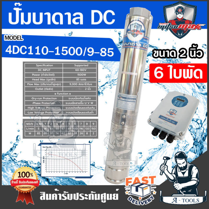 ปั๊มบาดาล MITSUMAX DC 1500W โซล่าเซลล์ รูน้ำ 2 นิ้ว