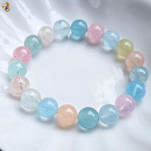 Collection Grade Ice Cream Pastel Icy Colorful Morganite Bracelet