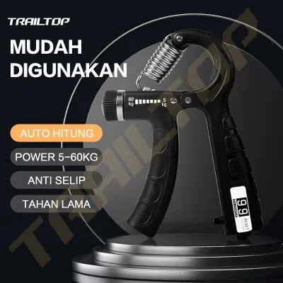 TrailTop Handgrip Adjustable Alat Bantu Fitness Otot Lengan Tangan Portable Hand Grip Intensitas 5-60Kg