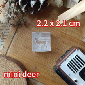 SOAP STAMP MINI Sailing Ship/Coconut Tree/Elephant/Feet/Cat/Paws/Dolphin/Horse/Deer Acrylic Soap Stamp Cop Sabun