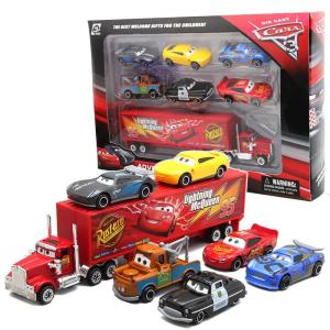7Pcs Diecast Balap Kartun Mobil Mainan untuk Anak