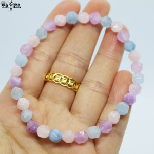 [XẢ KHO GIẢM SÂU] Vòng tay đá thạch anh hỗn hợp cắt giác 6mm