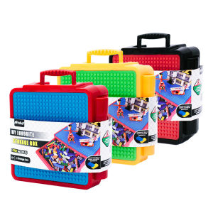 Bubles Wall Building Blocks Storage Bucket with Lid Base Plate 20*20 Dots Multi Functional Bricks Box Gift for Children