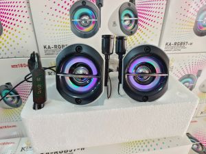 King Car Audio~ 180w Car Satellite Speaker Full Range Speaker with Ambient Lighting Metallic White Surface Mount