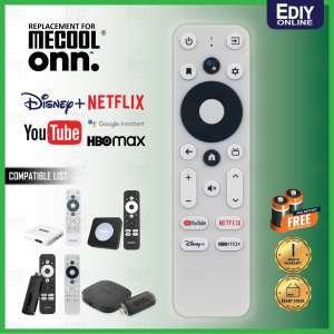 【𝐅𝐑𝐄𝐄 𝐁𝐀𝐓𝐓𝐄𝐑𝐘 𝐀𝐀𝐀𝐗𝟐】 REPLACEMENT FOR MECOOL ONN TV BOX ANDROID REMOTE CONTROL VOICE SMART TV 4K UHD KM2 100024646 100026240