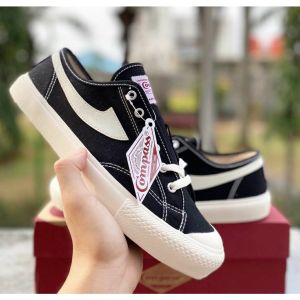 Sepatu Compass Gazelle Low Black White / sepatu compas / sepatu compas pria wanita
