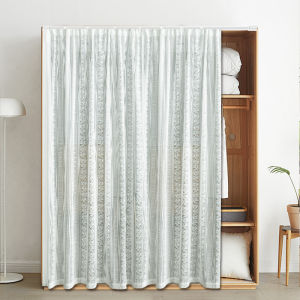 Rèm Che Nắng Tủ Quần Áo Đồ Lặt Vặt Chống Bụi Tấm Che Tủ Rèm Tủ Giày Rèm Bồn Rửa Nhà Bếp Lắp Đường Ray Trượt Không Đục Lỗ Trang Trí Nhà Cửa 111801