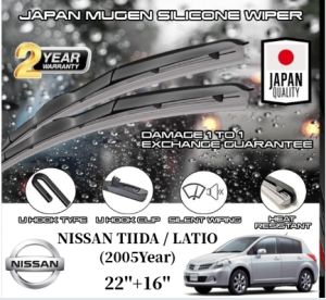 🔥WIPER🔥 japan silicone wiper (22+16) for NISSAN TIIDA / LATIO (2005Year)