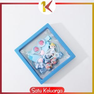 SK-C1081 Jepit Rambut Set Karet Rambut Karakter Anak 10IN1 Hair Clip/Ikat Rambut Pita Wanita Jepitan