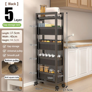 💖SG local stock💖 Withdrawable Kitchen Pull Out Rack Living room storage rack Cosmetics Rack Narrow Mobile Make-up Shelf