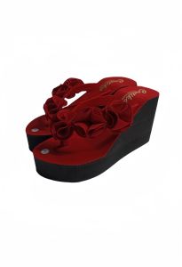 Sandal Wedges 11 cm Bunga Pinggiran Wanita