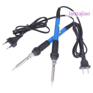 laozajiao Adjustable Temperature Electric Soldering Iron V V 60W 80W Welding Solder Heating Nib Repair Tool