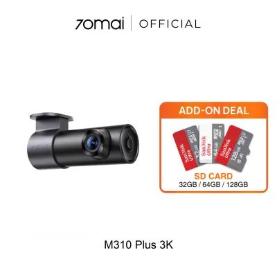70mai M310 Plus Front Dashcam | Super Night Vision | Buffered Emergency Recording | Voice & App Control