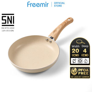 [BEST SELLER] freemir Wajan 24cm Hitam Anti Lengket Wajan Serbaguna Single Bottom