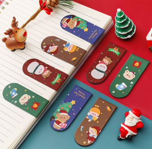 Xmas Special Cute Cartoons Christmas Theme Magnetic Bookmarks School Office Use Gift Ideas