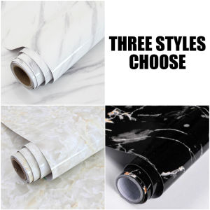 5Mx 60cm Kitchen and Bathroom Self-adhesive Wallpaper Marble Granite Design Wall Stickers Moisture-proof Oil-proof Heat-resistant Wall Paper Home Living Decoration