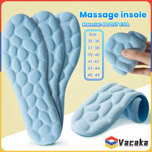 Vacaka Comfortable Massage Memory Foam Insole Pebbles Sole Breathable Shoe Cushion Sport Running for Men and Women