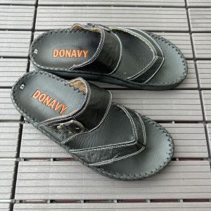 Dép xỏ ngón nam quai ngang nam da bò dép kẹp nam cao cấp KINSON SHOP bảo hành 12 tháng