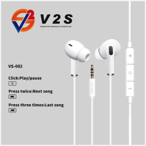 V2S VS003 Universal Portable Plug Wired 3.5mm Bass Earphone Headset Sound Stereo